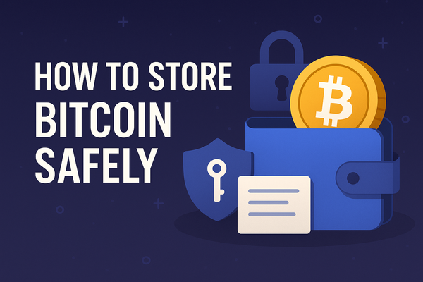 Bitcoin wallet, shield, and padlock icon symbolizing secure Bitcoin storage